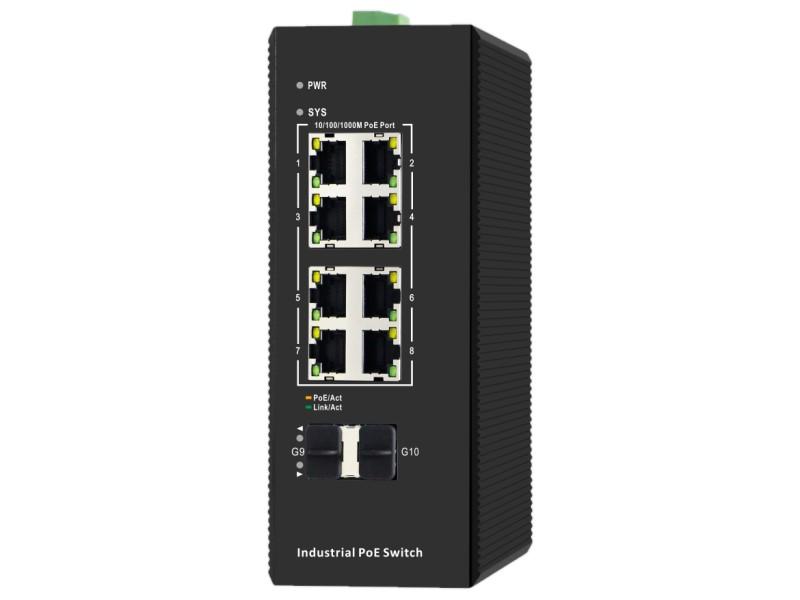 10 Ports Gigabit Managed Industrial PoE Switch