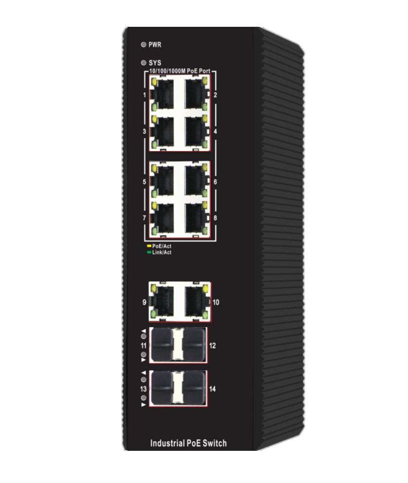 SGD600-AFGM-SW20824S 14 Ports Gigabit Managed Industrial PoE Switch
