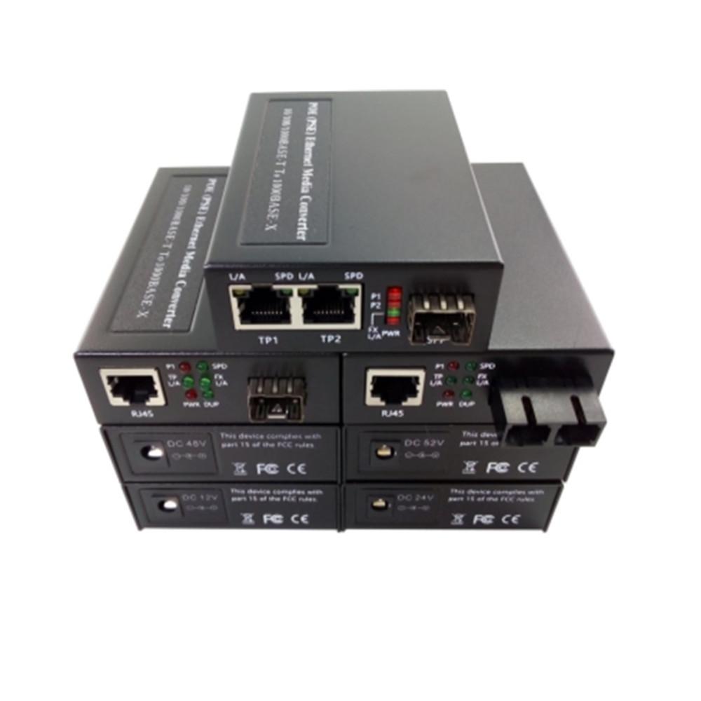 FMC-GES14-PE 10/100/1000Base-T to 1000Base-X POE (PSE) Ethernet Media Converter