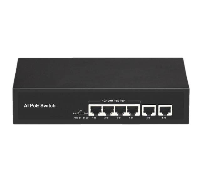 SGD900-AF-42N 6 Port 100M AI PoE Switch